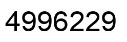 Número 4996229 imagen negro