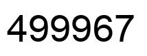 Número 499967 imagen negro