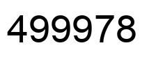 Número 499978 imagen negro