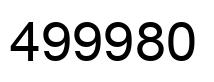 Número 499980 imagen negro