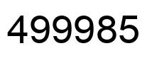 Número 499985 imagen negro