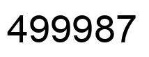 Número 499987 imagen negro