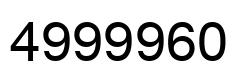 Número 4999960 imagen negro