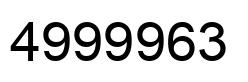 Number 4999963 black image