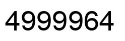 Número 4999964 imagen negro