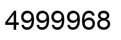Number 4999968 black image