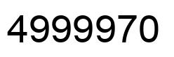 Number 4999970 black image