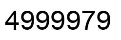 Number 4999979 black image