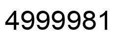 Número 4999981 imagen negro