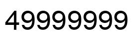 Number 49999999 black image