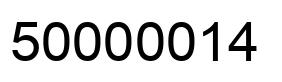 Number 50000014 black image