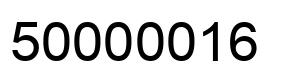 Number 50000016 black image