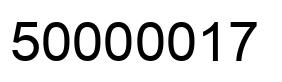 Number 50000017 black image