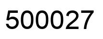 Number 500027 black image
