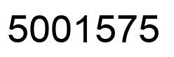 Number 5001575 black image