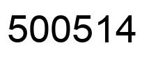 Number 500514 black image