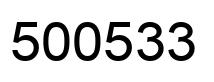 Number 500533 black image