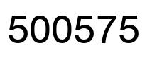 Number 500575 black image