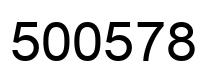 Number 500578 black image