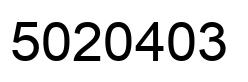 Number 5020403 black image