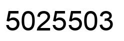 Number 5025503 black image