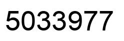 Número 5033977 imagen negro