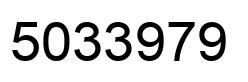 Number 5033979 black image