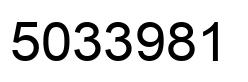 Número 5033981 imagen negro