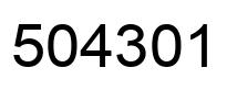 Number 504301 black image