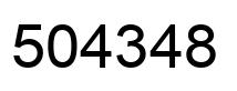 Number 504348 black image