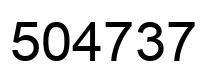 Number 504737 black image