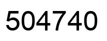Number 504740 black image