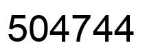Number 504744 black image