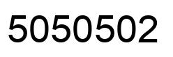 Número 5050502 imagen negro