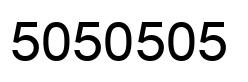 Número 5050505 imagen negro
