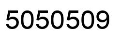 Número 5050509 imagen negro