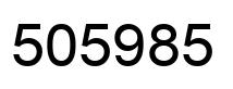 Number 505985 black image