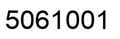 Number 5061001 black image