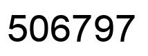 Number 506797 black image