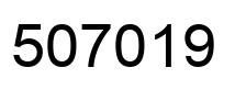 Number 507019 black image