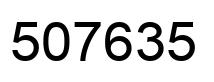 Number 507635 black image