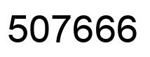 Number 507666 black image