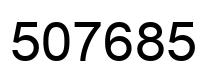 Number 507685 black image