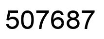 Number 507687 black image
