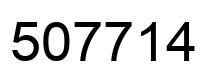 Number 507714 black image