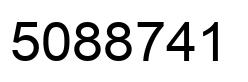 Number 5088741 black image