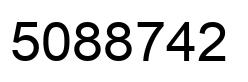 Number 5088742 black image