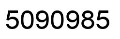 Number 5090985 black image