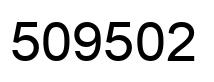 Número 509502 imagen negro