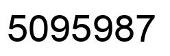 Number 5095987 black image